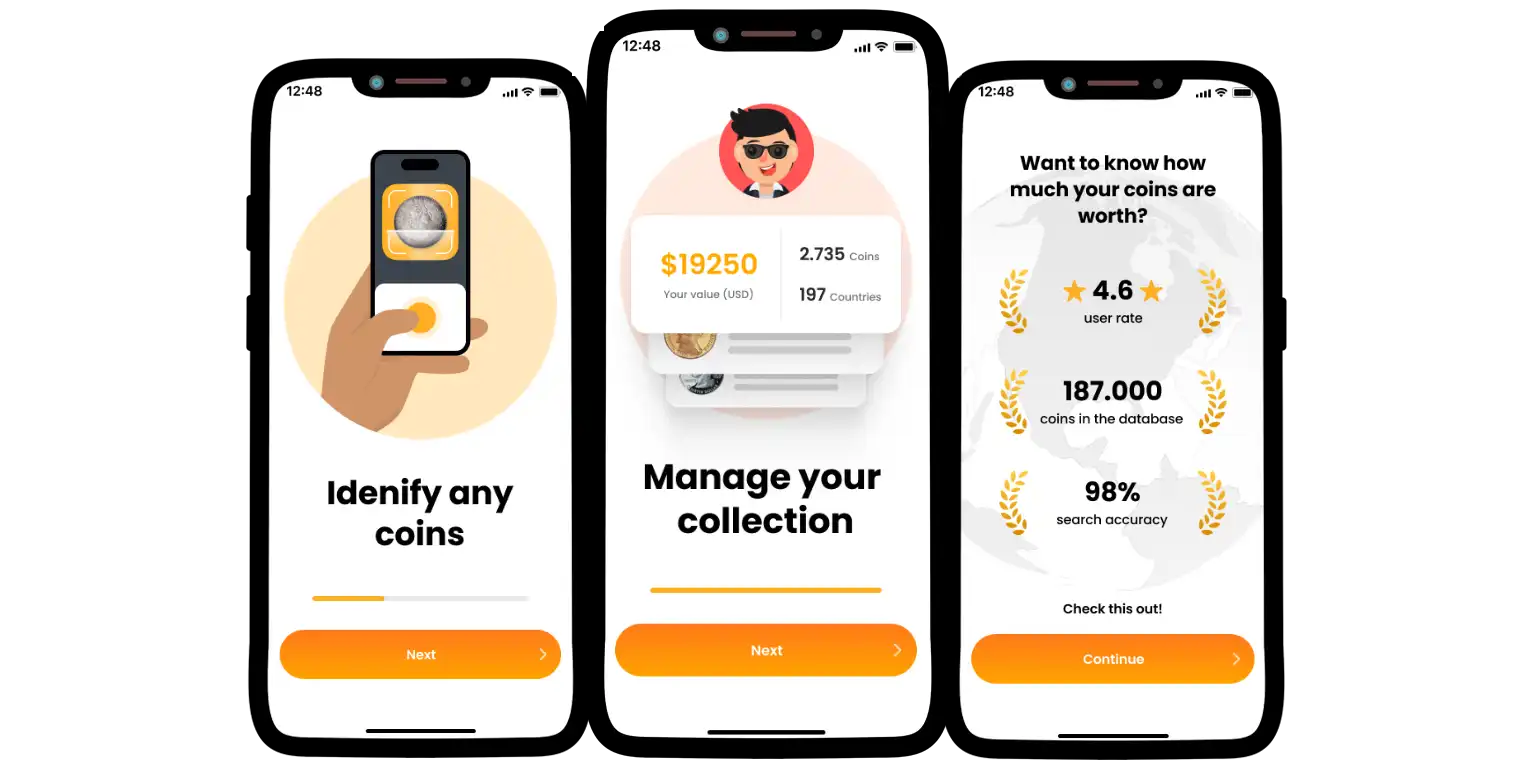 The Coin ID Scanner app promo photo